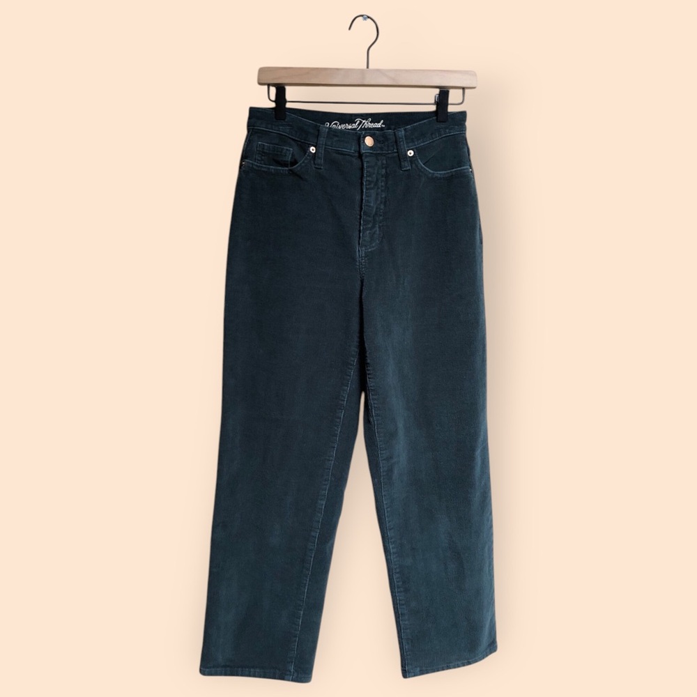 Universal Thread Corduroy Velour Cropped Wide Leg Straight Pants Women’s 4/27